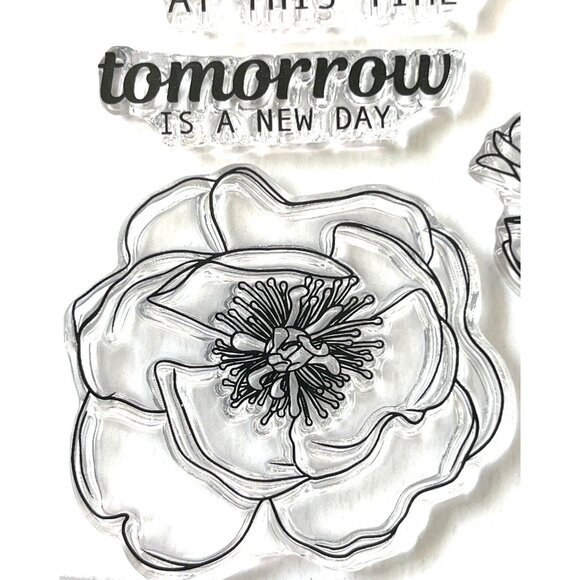 Simon Hurley Create Ranger Photopolymer Pretty Peonies Stamps 6X9 Flowers Gift - Picture 2 of 7